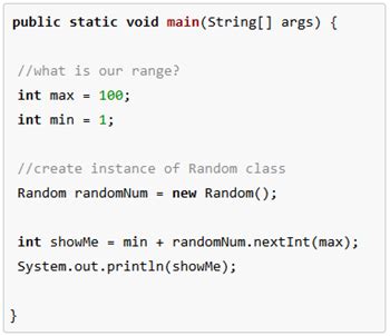 1-100 random number|random number 1 100 java.